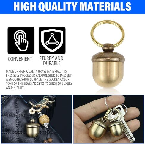 سلسلة مفاتيح على شكل زجاجة حبوب الدواء، على شكل بلوط نحاسي، زجاجات صغيرة فارغة، قلادة على شكل مفتاح، حامل علبة حبوب صغيرة، ملحقات السفر in Kuwait