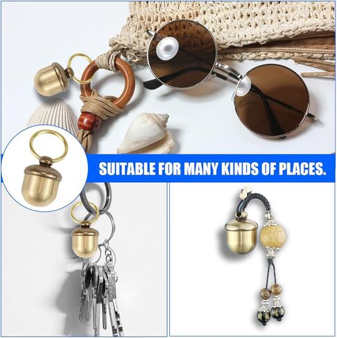 سلسلة مفاتيح على شكل زجاجة حبوب الدواء، على شكل بلوط نحاسي، زجاجات صغيرة فارغة، قلادة على شكل مفتاح، حامل علبة حبوب صغيرة، ملحقات السفر in Kuwait