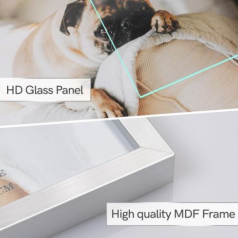 إطارات صور Afuly مقاس 5 × 7 مقاس 4 × 6 إطار صورة مكتبي مجموعة من 3 قطع مقاس 5 × 7 4 × 6 لعرض الصور على الحائط على سطح الطاولة ديكور منزلي حديث هدايا زفاف لأعياد الميلاد لأصدقاء العائلة، فضي in Kuwait