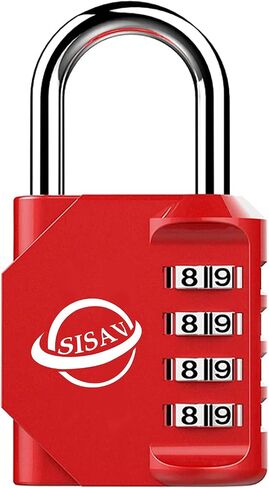 4 Digit Combination Lock,Gym Padlock,Outdoor Combination Padlock,Suitable for School Lockers,Tool Boxes,Fences,Gate(Black 1Pack) in Saudi Arabia