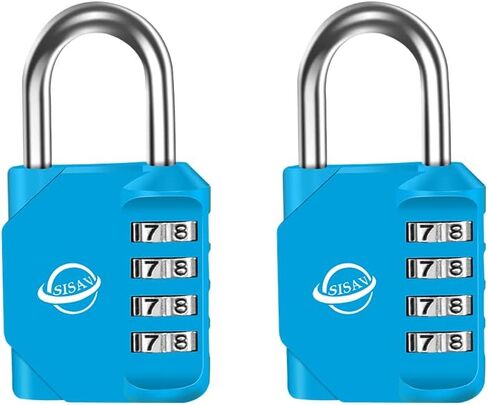 4 Digit Combination Lock,Gym Padlock,Outdoor Combination Padlock,Suitable for School Lockers,Tool Boxes,Fences,Gate(Black 1Pack) in Saudi Arabia