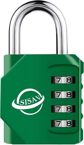 4 Digit Combination Lock,Gym Padlock,Outdoor Combination Padlock,Suitable for School Lockers,Tool Boxes,Fences,Gate(Black 1Pack) in Saudi Arabia
