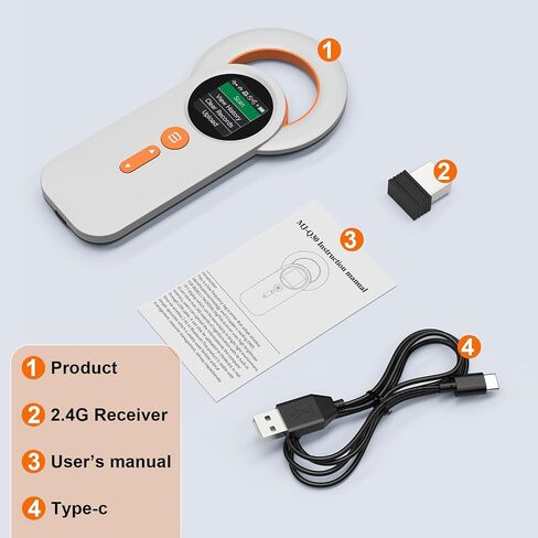 الماسح الضوئي لقارئ الرقاقة الدقيقة للحيوانات الأليفة القابل لإعادة الشحن RFID EMID (لاسلكي 2.4 جيجا هرتز + بلوتوث + USB) شاشة عرض TFT الكل في واحد مقاس 1.44 بوصة ISO11784 / ISO11785 / FDX-B وEMID للحيوان/الحيوانات الأليفة/الكلب/القطط in Saudi Arabia