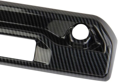 Carbon Fiber Trunk Rear Door Handle Trim Cover for 2019-2023 GMC Sierra/Chevy Silverado 1500 2500 3500HD (type 1) in Saudi Arabia