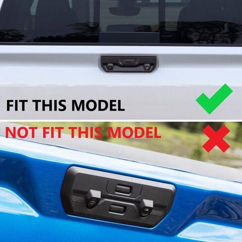 Carbon Fiber Trunk Rear Door Handle Trim Cover for 2019-2023 GMC Sierra/Chevy Silverado 1500 2500 3500HD (type 1) in Saudi Arabia