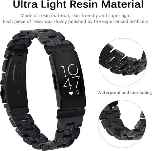 Miimall Compatible with Fitbit Inspire/Inspire 2 /Inspire hr Resin Band Stylish Bracelet Replacement Bands for Fitbit Inspire Inspire 2 Inspire hr Fitness Tracker in Saudi Arabia