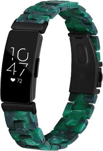 Miimall Compatible with Fitbit Inspire/Inspire 2 /Inspire hr Resin Band Stylish Bracelet Replacement Bands for Fitbit Inspire Inspire 2 Inspire hr Fitness Tracker in Saudi Arabia