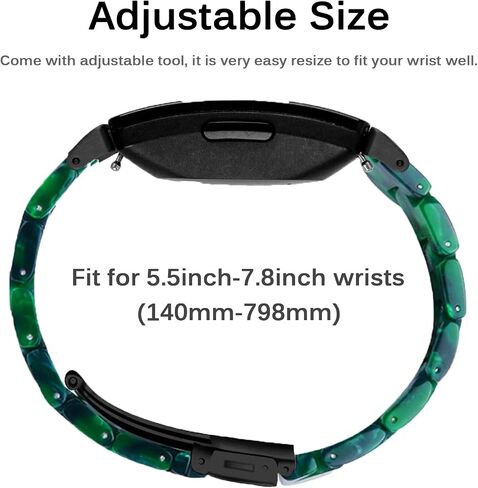 Miimall Compatible with Fitbit Inspire/Inspire 2 /Inspire hr Resin Band Stylish Bracelet Replacement Bands for Fitbit Inspire Inspire 2 Inspire hr Fitness Tracker in Saudi Arabia