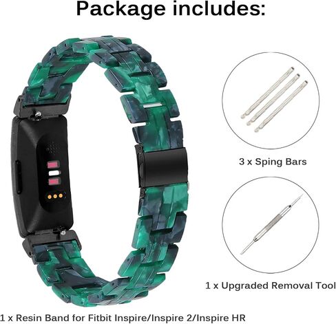 Miimall Compatible with Fitbit Inspire/Inspire 2 /Inspire hr Resin Band Stylish Bracelet Replacement Bands for Fitbit Inspire Inspire 2 Inspire hr Fitness Tracker in Saudi Arabia