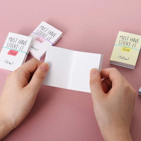 Monolike Must Have Sticky Graph 4p Set Self-Adhesive Memo Pad 80 Sheets, Daily Sticky, Diary, Memo in Saudi Arabia