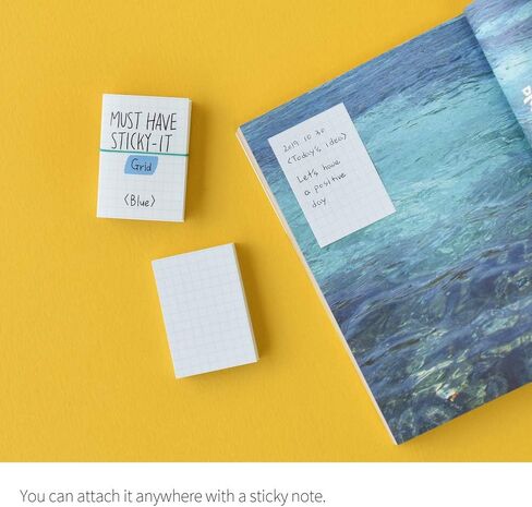 Monolike Must Have Sticky Graph 4p Set Self-Adhesive Memo Pad 80 Sheets, Daily Sticky, Diary, Memo in Saudi Arabia