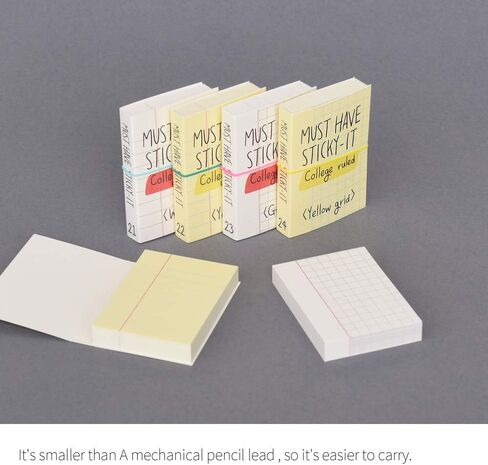 Monolike Must Have Sticky Graph 4p Set Self-Adhesive Memo Pad 80 Sheets, Daily Sticky, Diary, Memo in Saudi Arabia