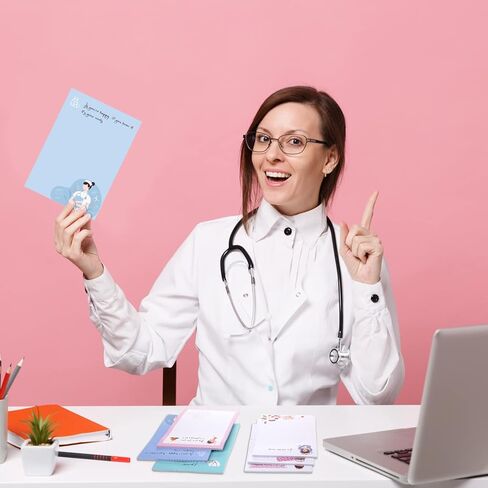 10 Pcs Funny Nurse Notepads Nurse Appreciation Gifts Medical Themed Notepads Self Adhesive Note Pads for Nurse Nurse Stationary Sticky Notes for Writing Notes Diary Lists Schedule,4 x 5.5'' in Saudi Arabia