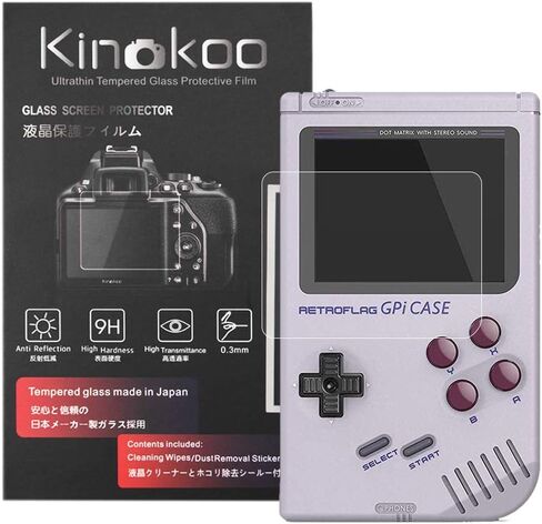 حافظة kinokoo Retroflag GPi 2 واقي شاشة، طبقة من الزجاج المقوى بصلابة 0.25 مم 9H لحقيبة Retroflag GPi 2 كاميرا رقمية خالية من الفقاعات/مضادة للخدش (عبوتان) in Kuwait
