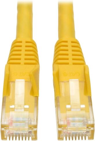 Tripp Lite Cat6 Gigabit Snagless Molded Patch Cable (RJ45 M/M) - Yellow, 15-ft.(N201-015-YW) in Saudi Arabia