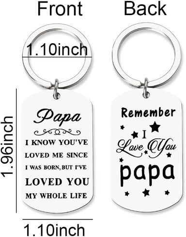 Papa Gifts Keychain for Grandpa Christmas Gifts for Men Grandfather Birthday Gifts for Grand Dad Fathers Day Gift Ideas Birthday Christmas Presents for Papaw Key Chain for Papa Stocking Stuffers in Saudi Arabia