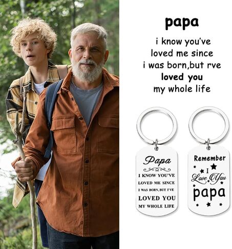 Papa Gifts Keychain for Grandpa Christmas Gifts for Men Grandfather Birthday Gifts for Grand Dad Fathers Day Gift Ideas Birthday Christmas Presents for Papaw Key Chain for Papa Stocking Stuffers in Saudi Arabia