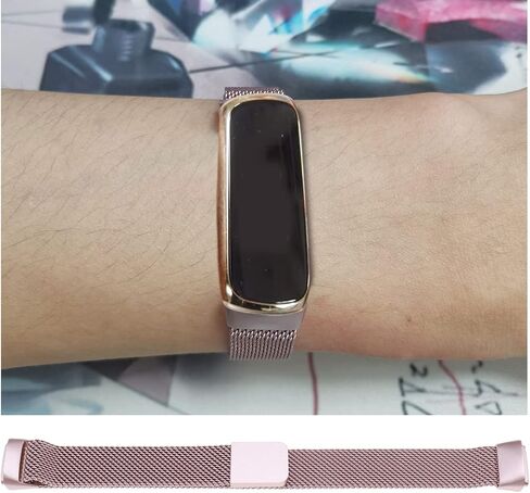 SING F LTD Magnetic Watch Strap Compatible with Fitbit Luxe Fitness Tracker for 5.9-8.6 Inch Wrist Size Metal Mesh Watch Band Stainless Steel Replacement Wristband in Saudi Arabia