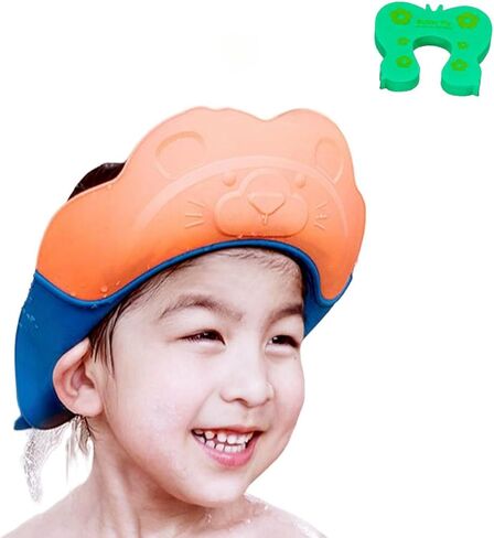 قبعة استحمام للأطفال، قناع حمام للأطفال الصغار، قبعة حماية للشامبو - حماية ناعمة قابلة للتعديل لغسل الشعر، قبعة درع الحمام، حماية رأس العينين والأذنين للأطفال والرضع والأطفال in Kuwait