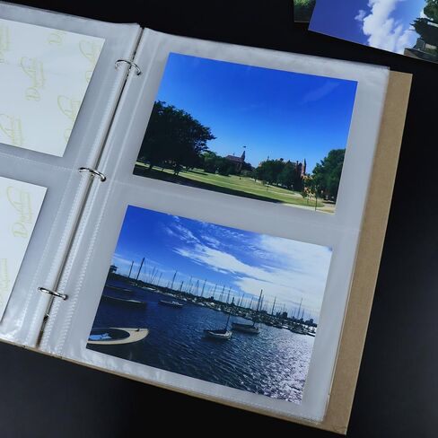 40 Sheets Sheet Protector Clear Page Protectors A4 Paper Protector Sheets for 3-Ring Binder Plastic Paper Sheet Protectors 2 Pockets Per Page for Organizer Documents in Saudi Arabia