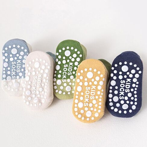 جوارب XiHSiHan للفتيات الصغيرات غير قابلة للانزلاق جوارب قطنية للكاحل للأطفال الصغار جوارب كرتونية مع مقابض 6 أزواج in Kuwait