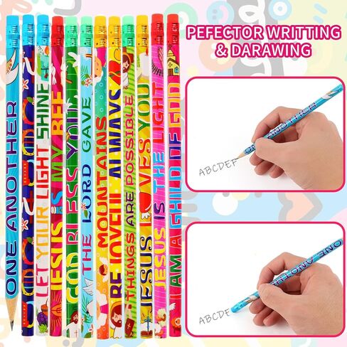 Kolewo4ever 200 Pieces Bible Verses Pencils Religious Pencils Christian Pencils with Inspirational Scripture for Students Teacher Classroom Religious School Supplies,20 styles (200) in Saudi Arabia