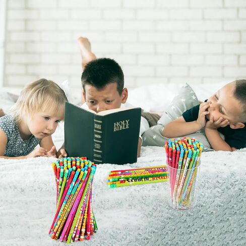 Kolewo4ever 200 Pieces Bible Verses Pencils Religious Pencils Christian Pencils with Inspirational Scripture for Students Teacher Classroom Religious School Supplies,20 styles (200) in Saudi Arabia