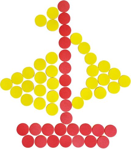 DNB 2-Color Foam Counters - 1 Inch Red-Yellow Double-Sided Math Counters, Early Learning Counting Chips, 600 Pieces in Saudi Arabia