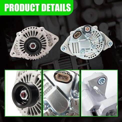 373003E100 New Alternator 12V 130A Compatible with Hyundai Santa Fe 2007-2009, Kia Magentis/Optima/Rondo V6 2.7L 2007-2010, 6Grooves CW, Replace 11190N 11190 21319271 021319271 373003E105 in Saudi Arabia