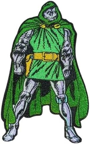 Doom Patch Comic Doctor Characters Supervillain Archenemy Embroidered Iron On Patch 5x3" in Saudi Arabia