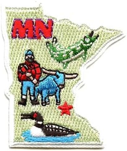 Minnesota State Iron-on Patch Featuring Famous Destinations and Attractions in Saudi Arabia