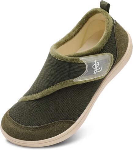 LeIsfIt Mens Slippers Wide House Shoes Adjustable Diabetic Shoes Arthritis Swollen House Slippers Indoor Outdoor Slippers in Kuwait