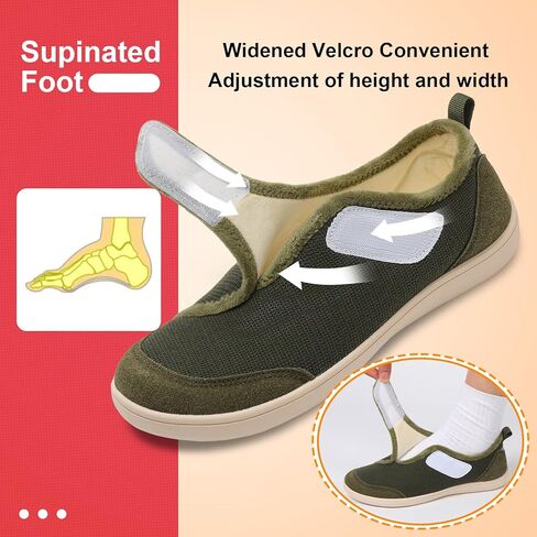 LeIsfIt Mens Slippers Wide House Shoes Adjustable Diabetic Shoes Arthritis Swollen House Slippers Indoor Outdoor Slippers in Kuwait