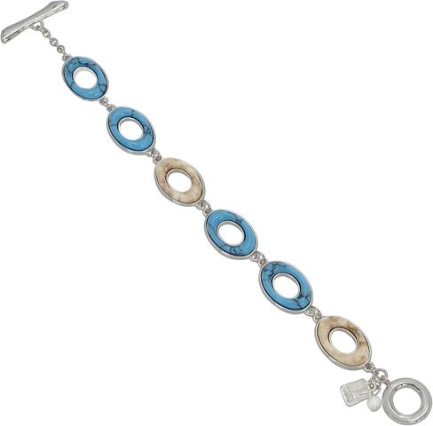 Robert Lee Morris Soho Womens Mixed Stone Oval Link Bracelet in Saudi Arabia