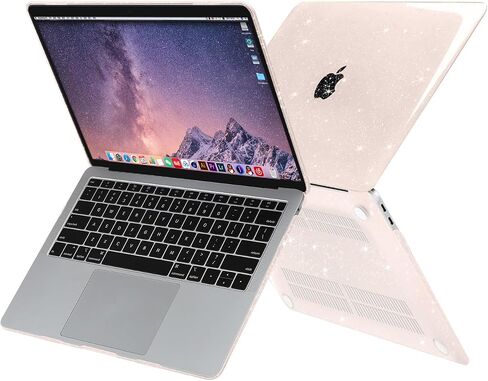 MOSISO Compatible with MacBook Air 13 inch Case 2022 2021 2020 2019 2018 A2337 M1 A2179 A1932, Glitter Sparkly Plastic Hard Case&Keyboard Cover&Screen Protector for MacBook Air 13.3 inch, Red in Saudi Arabia