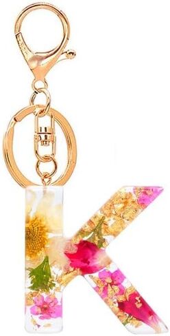 Initial Letter Keychains Flower Butterfly Pink Keychain Birthday Gifts for Women Bling Keychain For Backpack Wallet in Saudi Arabia