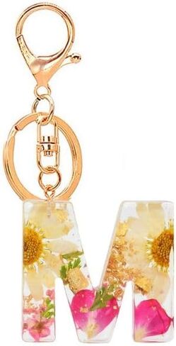 Initial Letter Keychains Flower Butterfly Pink Keychain Birthday Gifts for Women Bling Keychain For Backpack Wallet in Saudi Arabia