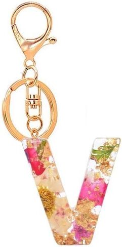Initial Letter Keychains Flower Butterfly Pink Keychain Birthday Gifts for Women Bling Keychain For Backpack Wallet in Saudi Arabia