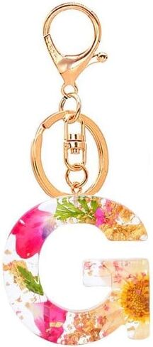 Initial Letter Keychains Flower Butterfly Pink Keychain Birthday Gifts for Women Bling Keychain For Backpack Wallet in Saudi Arabia