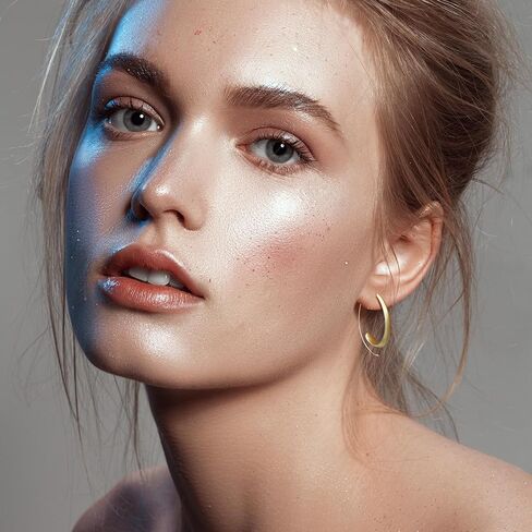 14K Gold Spiral Hoop Earrings Minimalist Circle Spiral Earrings for Women Trendy Hypoallergenic Simple Drop Dangle Earrings for Gift in Saudi Arabia