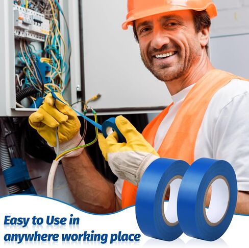 40 حزمة شريط كهربائي 3/4 بوصة × 66 قدم مقاوم للماء للاستخدام الداخلي/الخارجي شريط أسود شريط كهربائي ملون 6 ألوان شريط عازل PVC عالي اللصق ومقاوم لدرجات الحرارة العالية in Kuwait