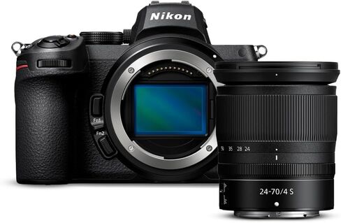 مجموعة هيكل كاميرا Nikon Z 5 بدون مرآة بصيغة FX مع عدسة Nikon NIKKOR Z مقاس 24-70 مم f/4 S (عنصران) in Saudi Arabia