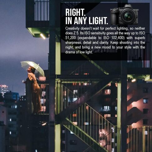 مجموعة هيكل كاميرا Nikon Z 5 بدون مرآة بصيغة FX مع عدسة Nikon NIKKOR Z مقاس 24-70 مم f/4 S (عنصران) in Saudi Arabia