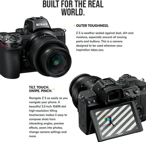 مجموعة هيكل كاميرا Nikon Z 5 بدون مرآة بصيغة FX مع عدسة Nikon NIKKOR Z مقاس 24-70 مم f/4 S (عنصران) in Saudi Arabia