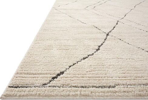 Loloi Fabian Collection FAB-02 Ivory/Charcoal 5'-3" x 7'-6" Area Rug in Saudi Arabia