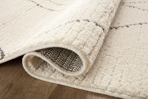 Loloi Fabian Collection FAB-02 Ivory/Charcoal 5'-3" x 7'-6" Area Rug in Saudi Arabia