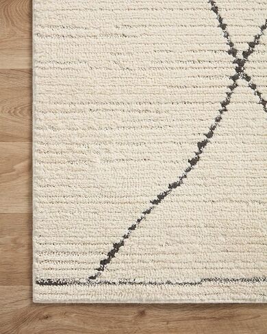 Loloi Fabian Collection FAB-02 Ivory/Charcoal 5'-3" x 7'-6" Area Rug in Saudi Arabia