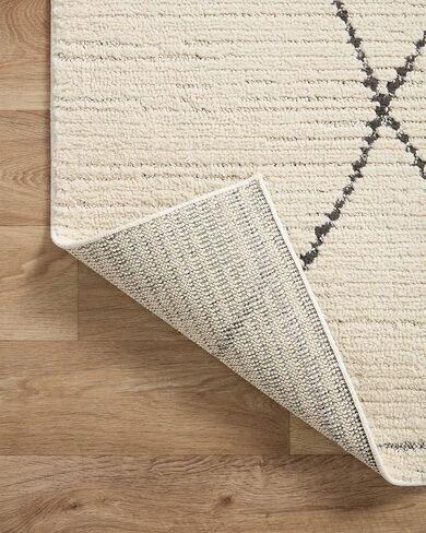 Loloi Fabian Collection FAB-02 Ivory/Charcoal 5'-3" x 7'-6" Area Rug in Saudi Arabia