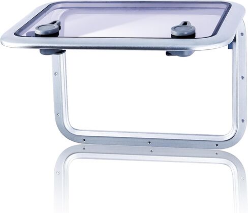 Amarine Made Anodized Aluminum Access Hatch, 20.5"x15.4" Marine Hatch, Porthole Windows for Marine Environment & Marine Boat, Marine Access Hatch for 15mm Deck, Portlight for Boat/Yacht/RV, Silver in Saudi Arabia