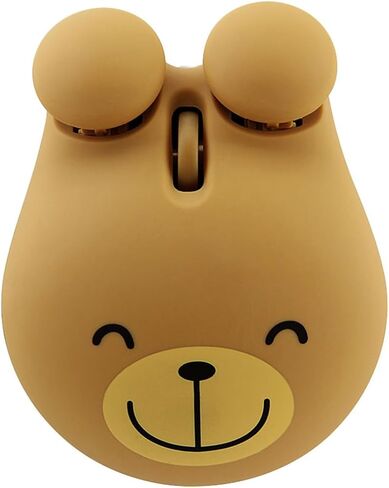 Wireless Mouse, Cute Bear Computer Mouse,2.4G USB Optical 1200DPI Cordless Mice for Laptop, PC-Animal Bear Brown in Saudi Arabia